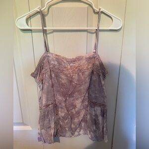 Tie dye lace tank top size XS